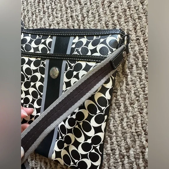 Black and White Coach Crossbody Bag - Picture 10 of 14